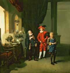 David Garrick mit William Burton und John Palmer in 